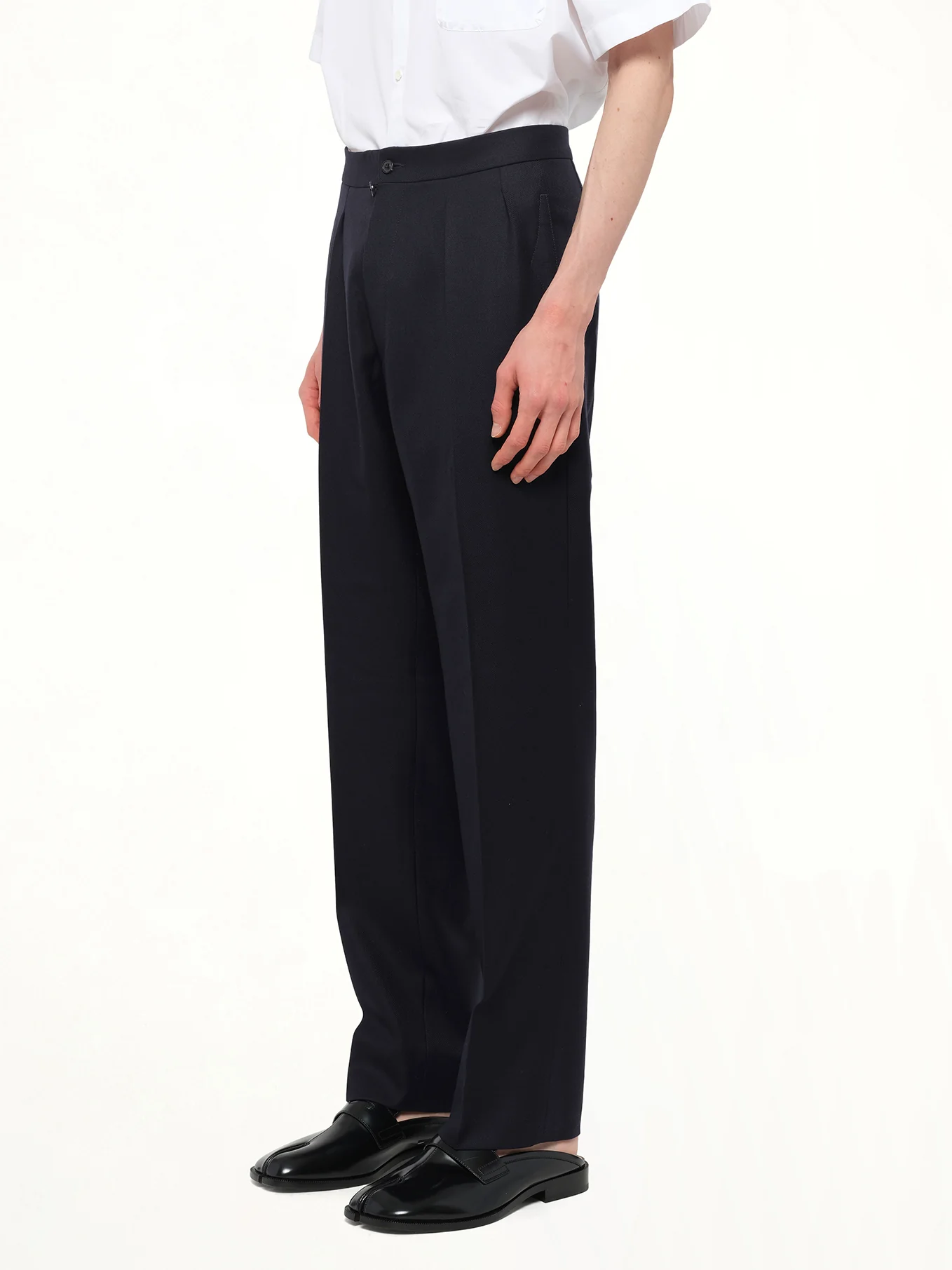 Wool Twill Pants in Blue - Image 3