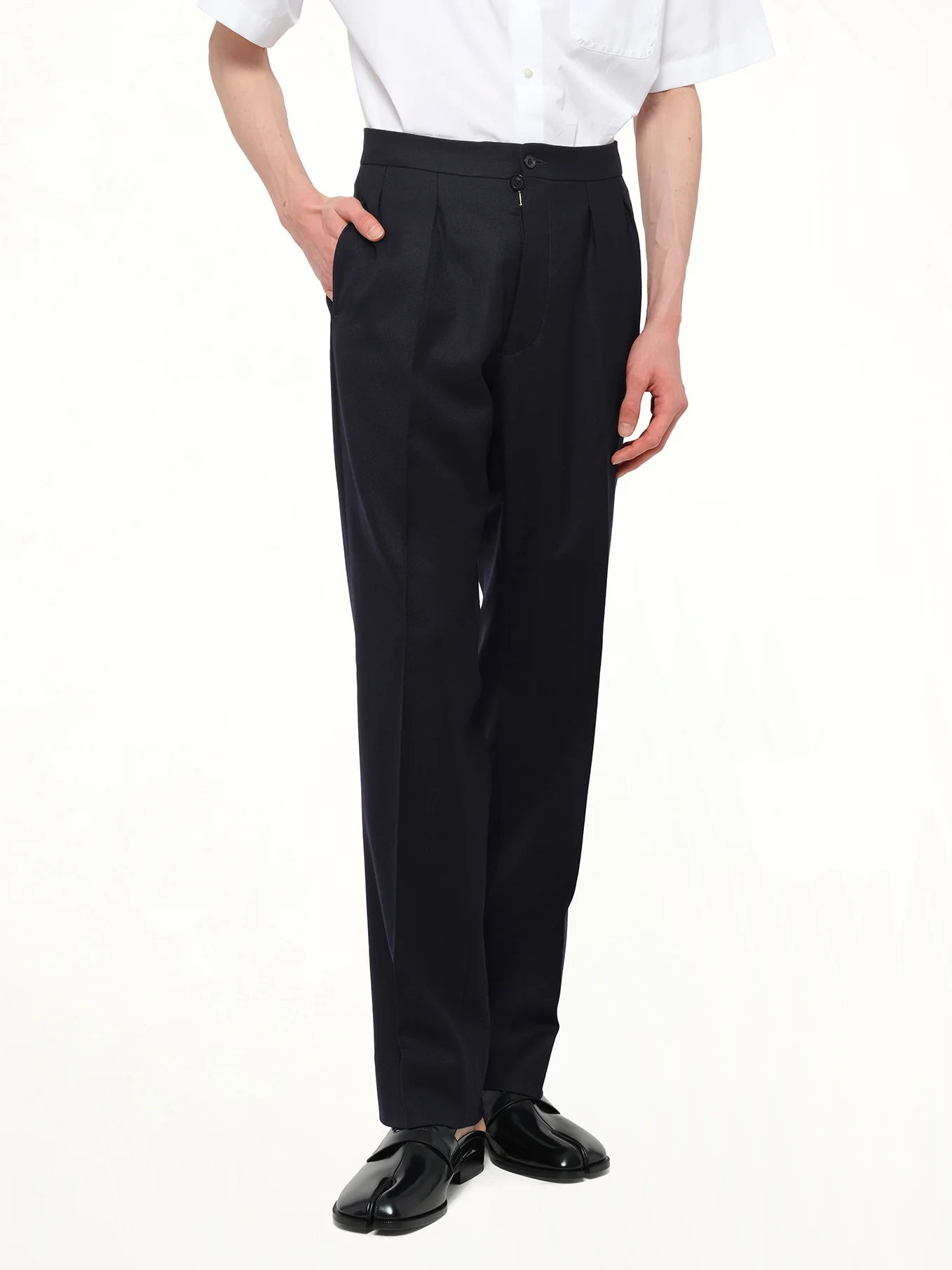 Wool Twill Pants in Blue - Image 6