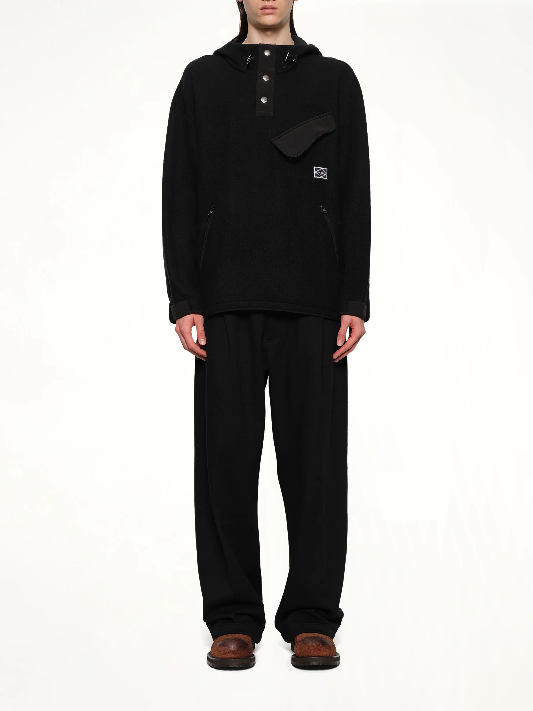 Fleece Hoodie in Black - Image 7