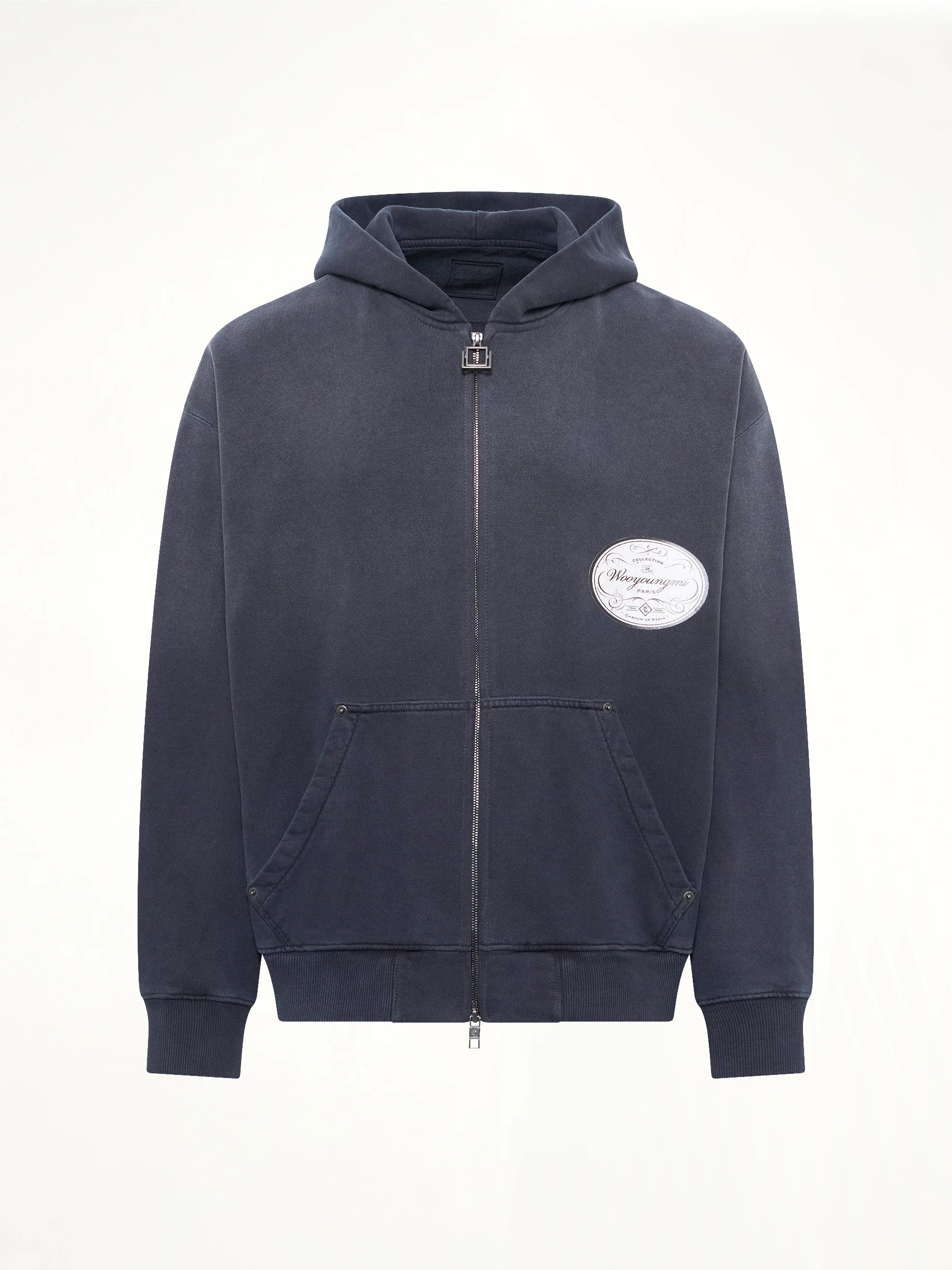 Wooyoungmi Paris Zip Hoodie in Navy - Image 2