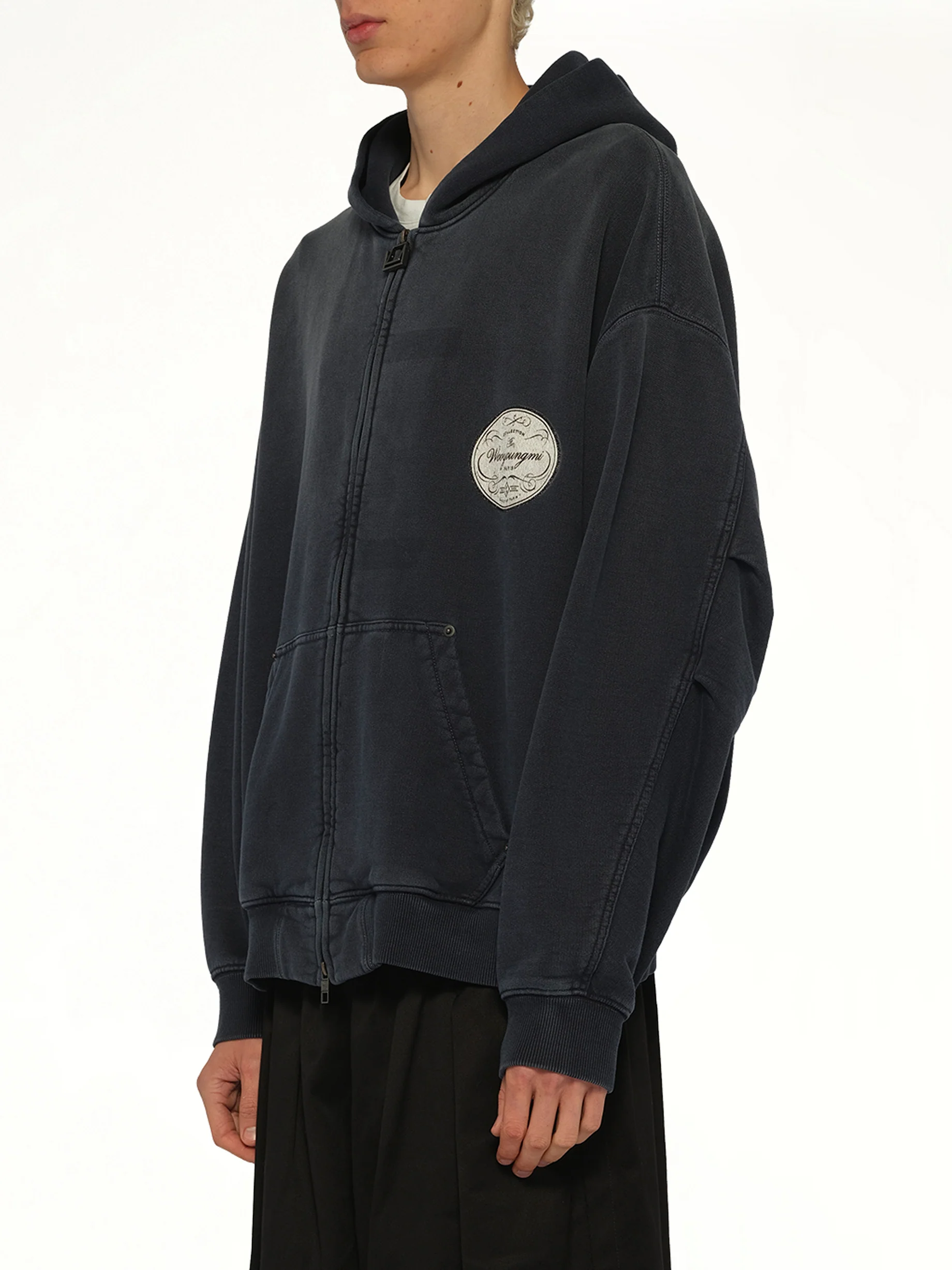 Wooyoungmi Paris Zip Hoodie in Navy - Image 3