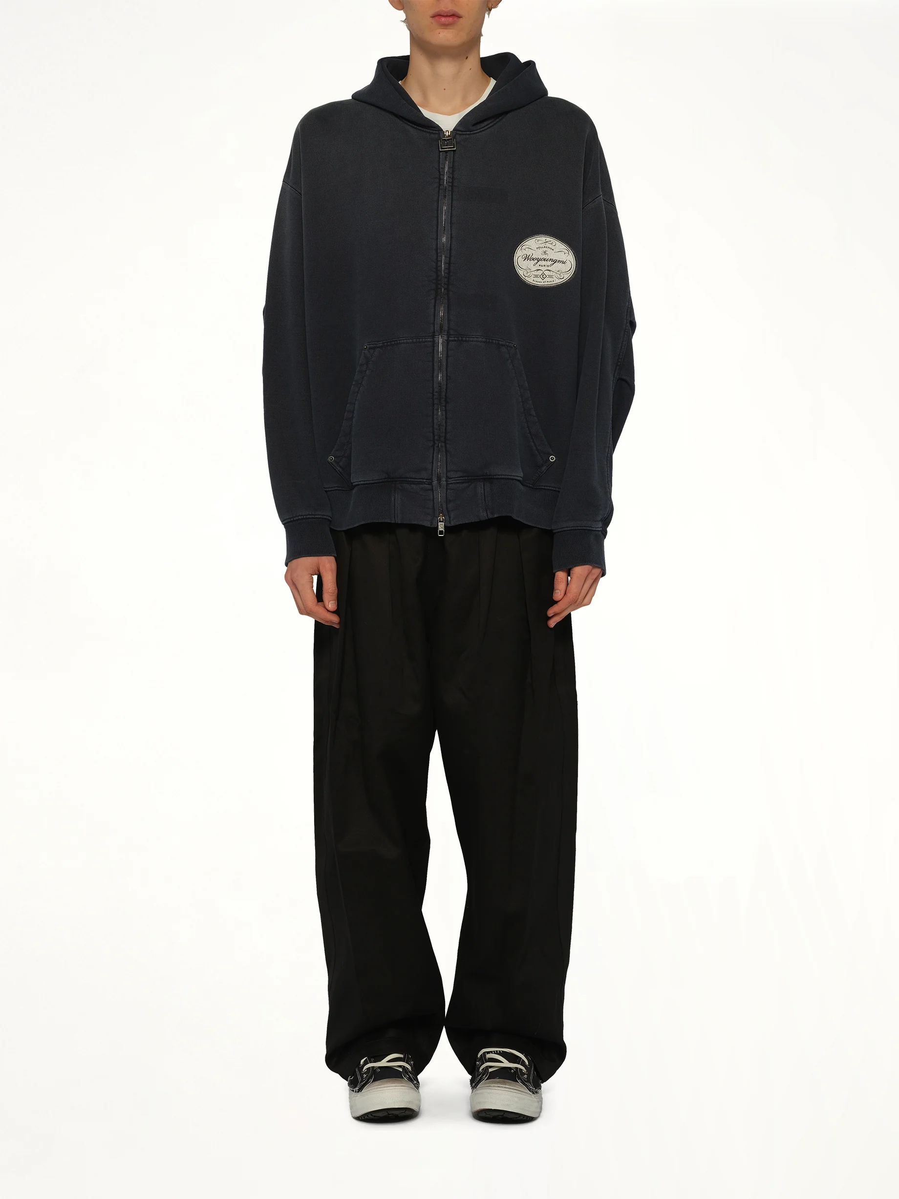 Wooyoungmi Paris Zip Hoodie in Navy - Image 7