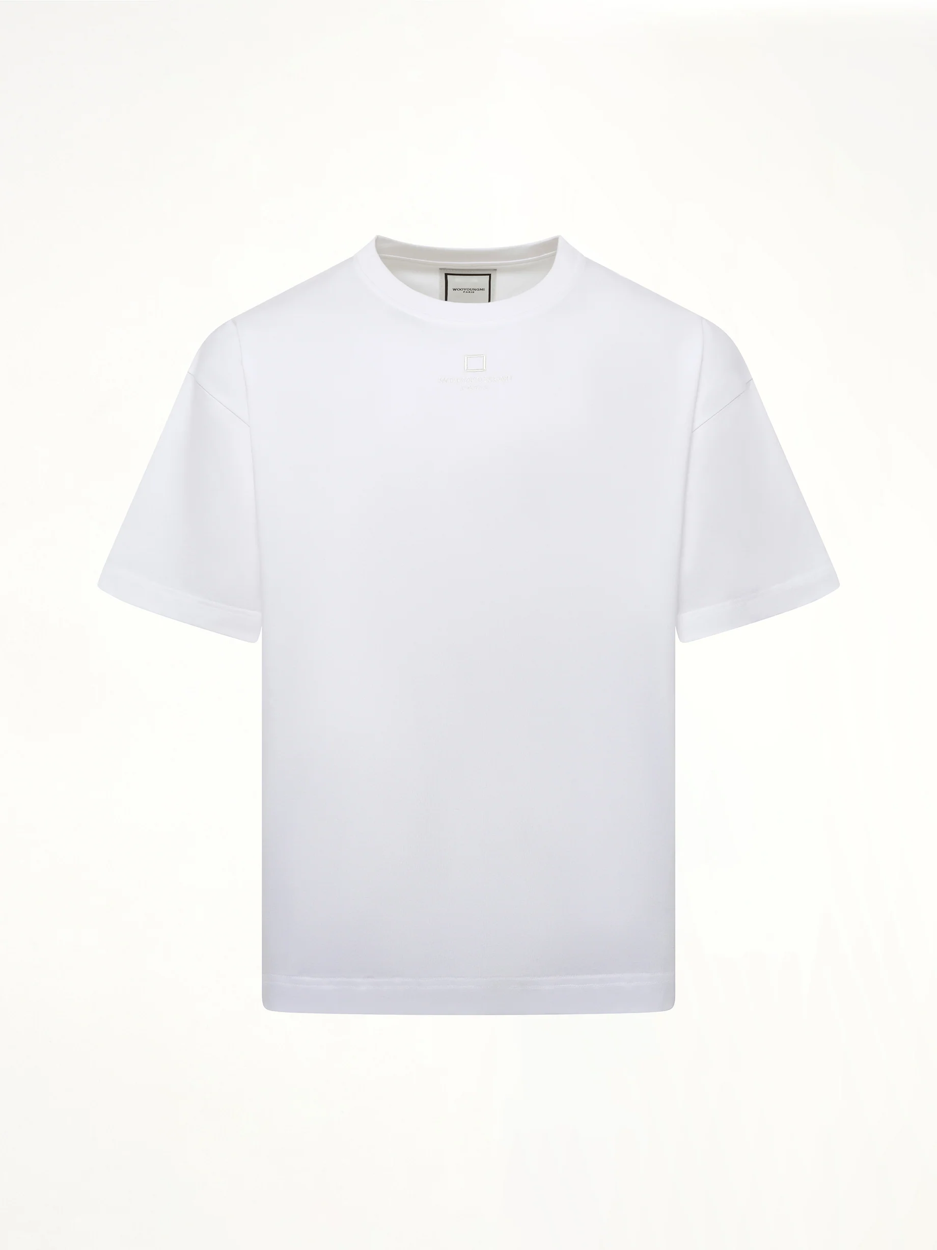Square Embroidery T-Shirt in White - Image 2