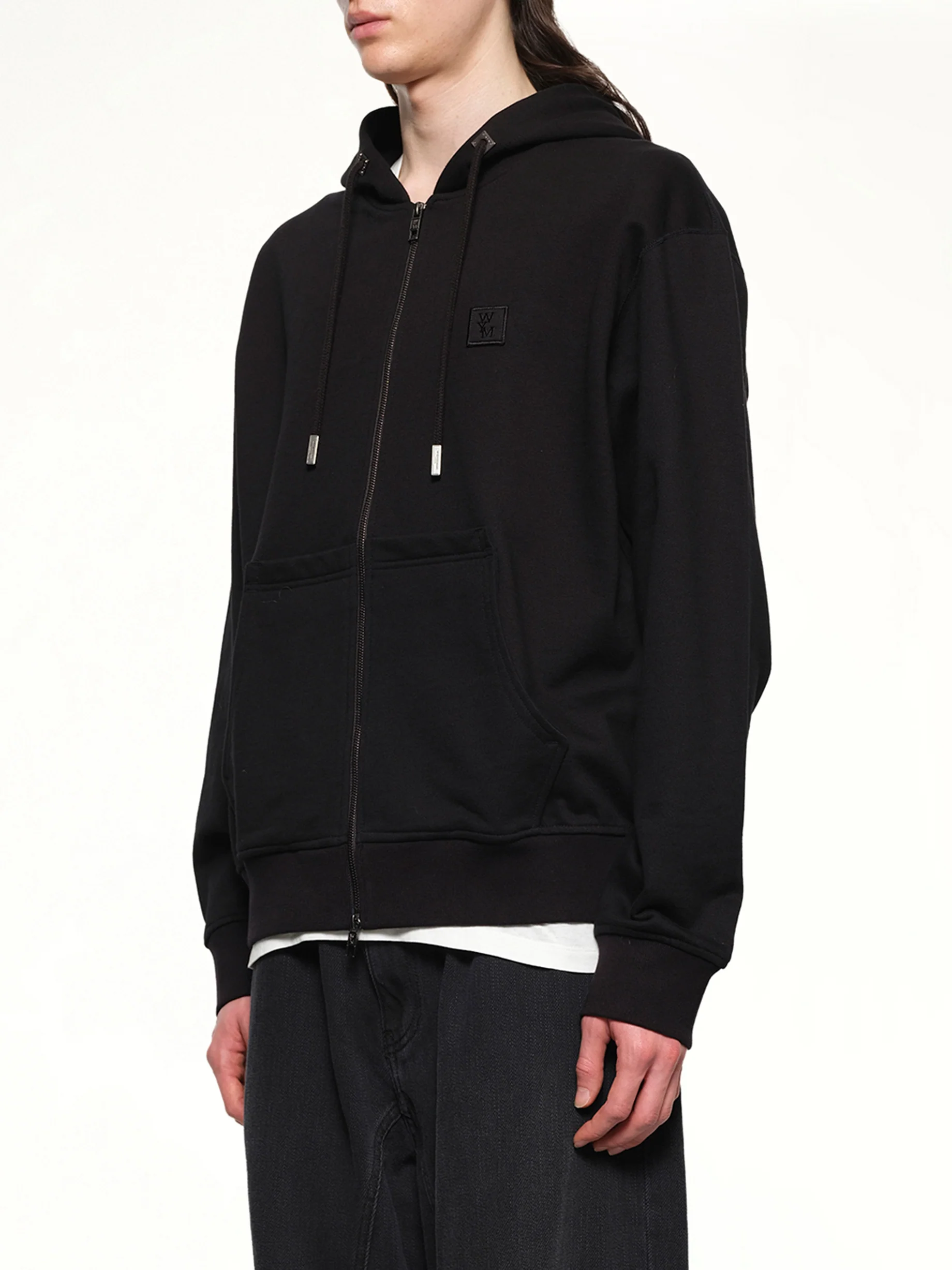 Zip Hoodie in Black - Image 3