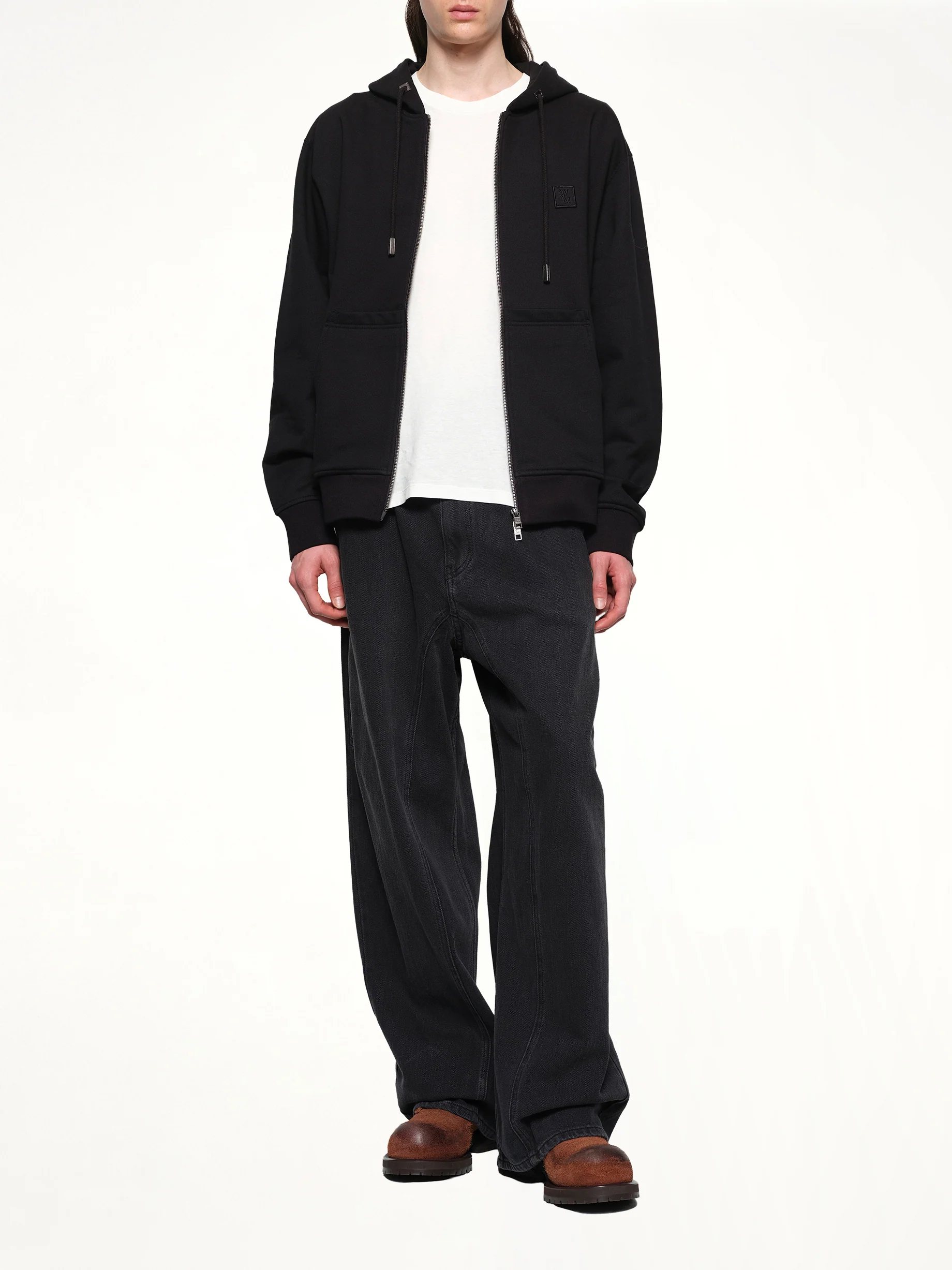 Zip Hoodie in Black - Image 4