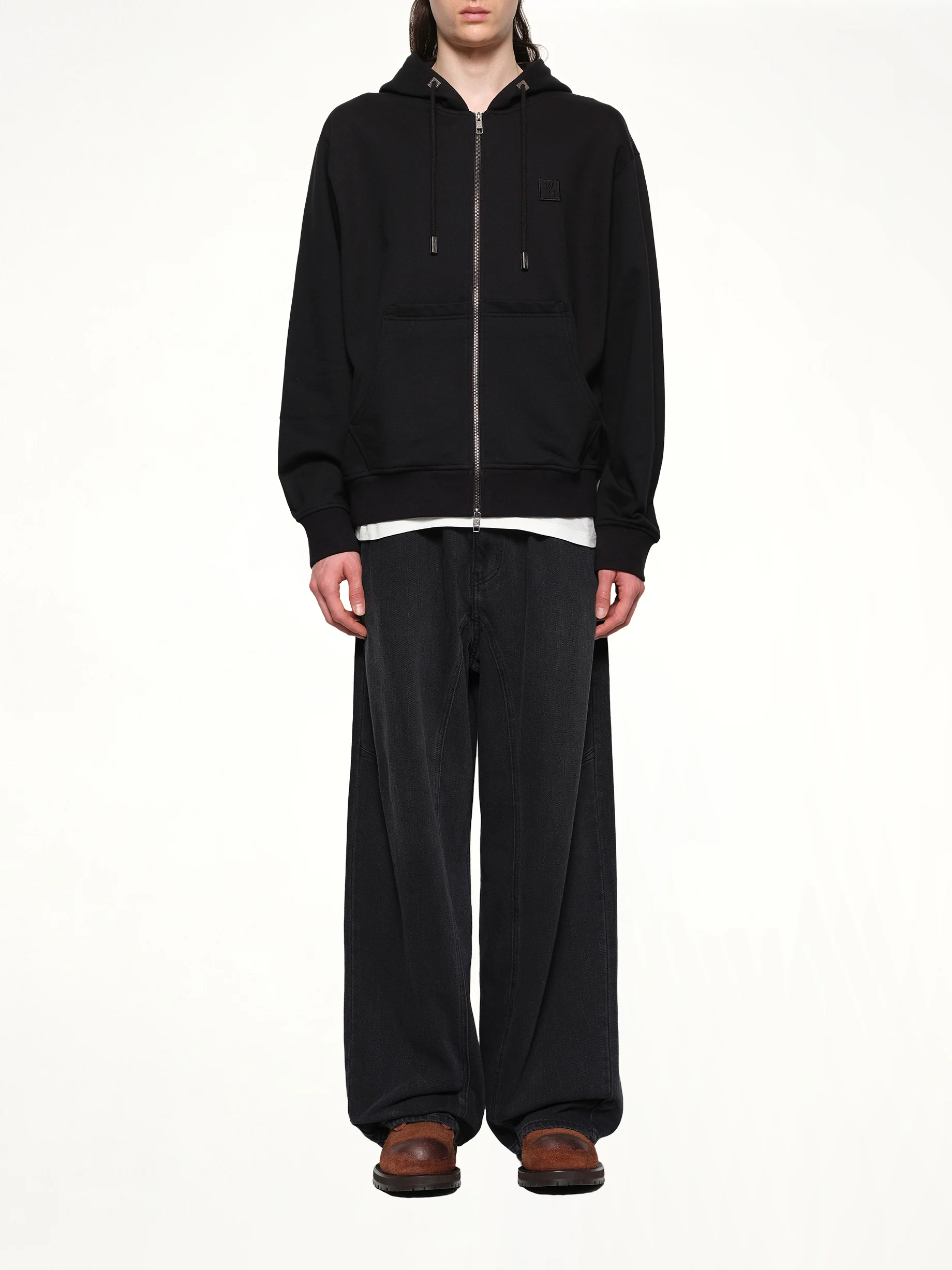 Zip Hoodie in Black - Image 7