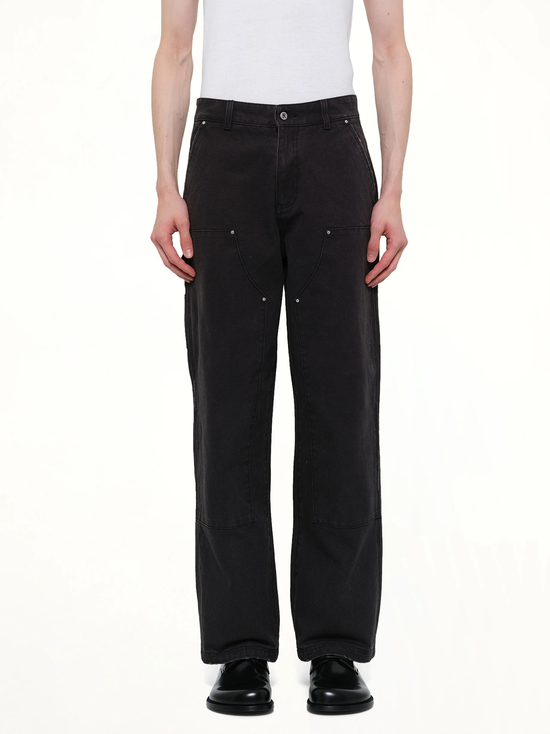 Worker Pant in Washed Black