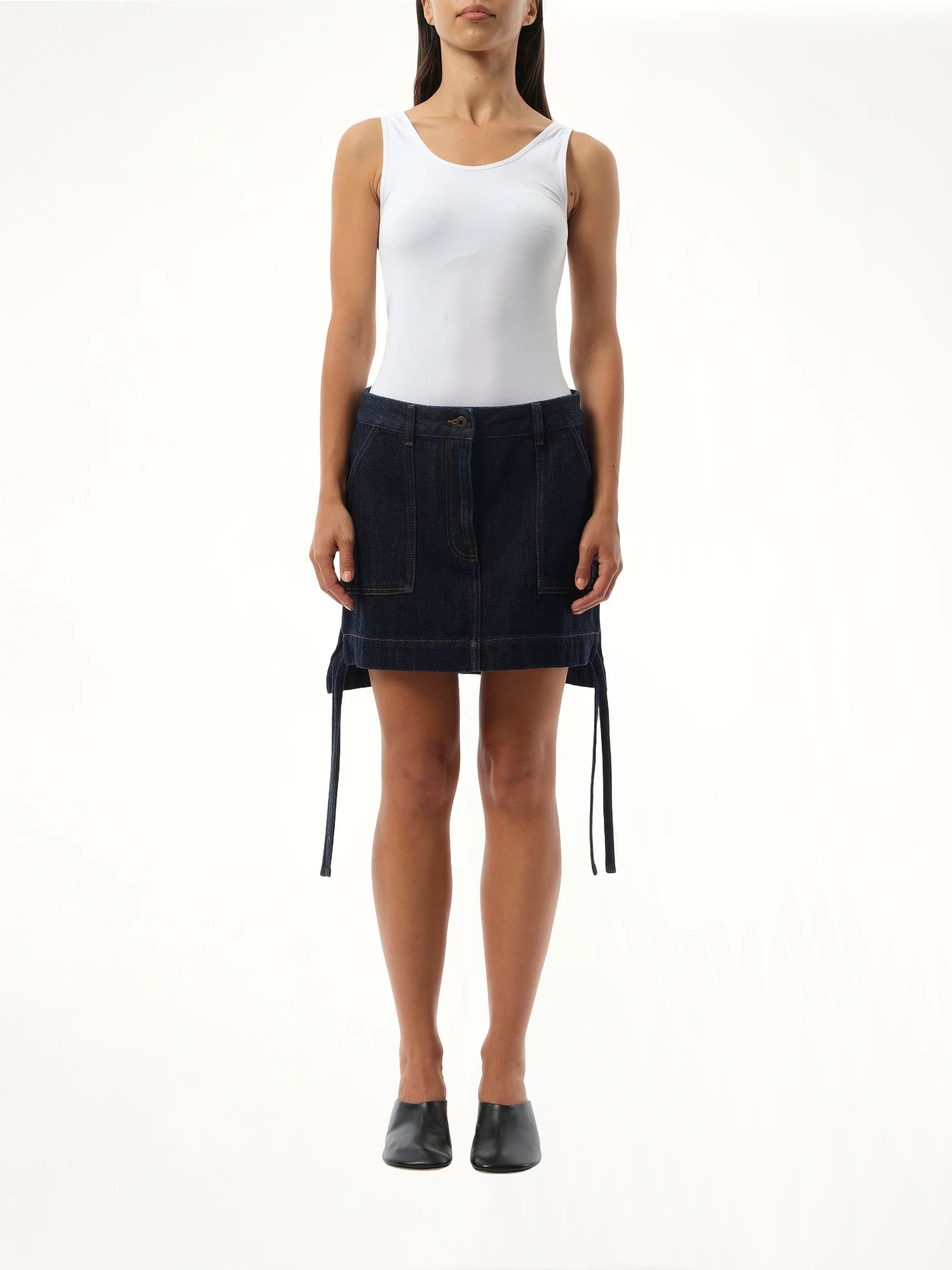 Workwear Skirt in Indigo Blue - Image 4