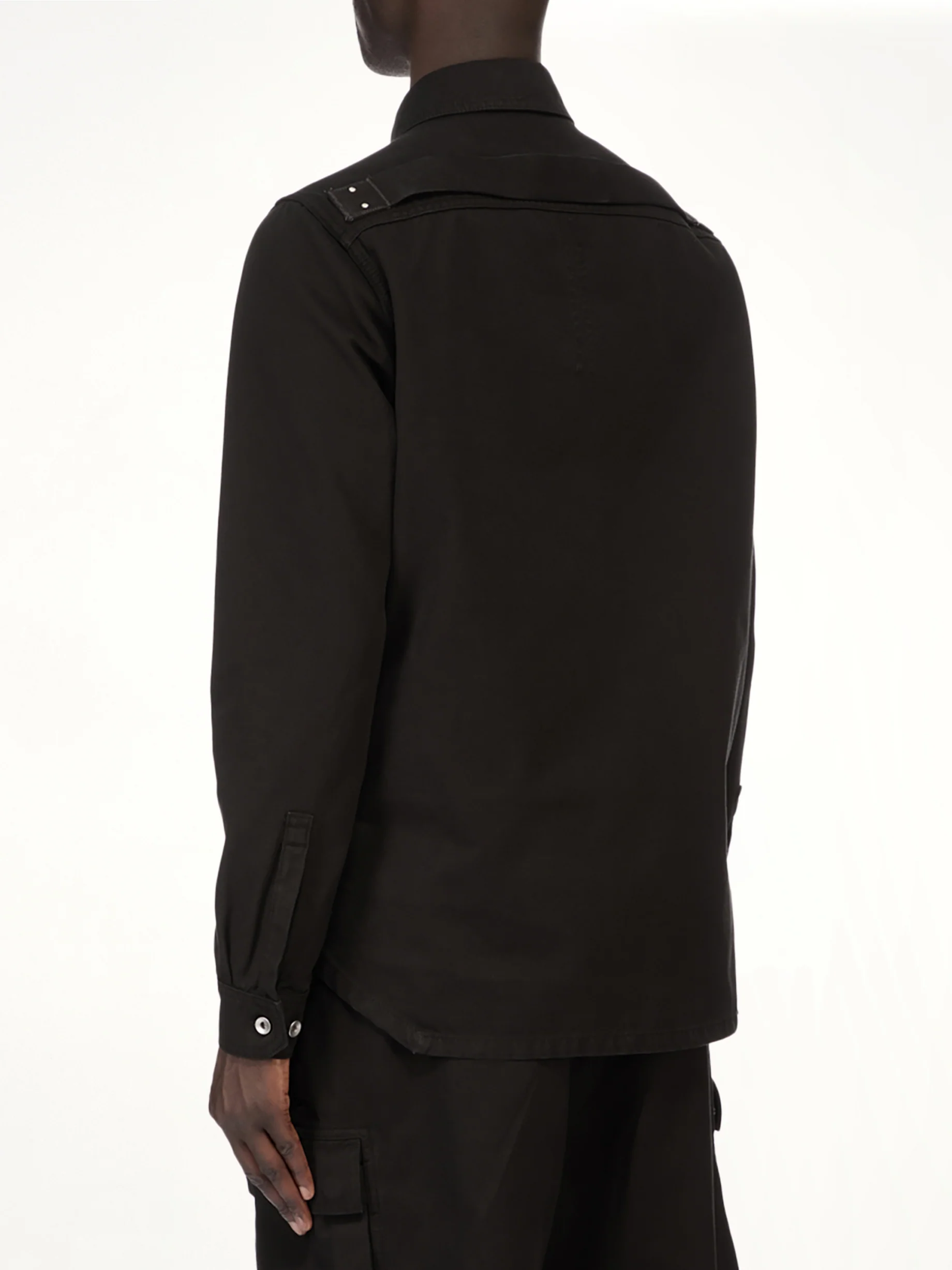 Woven Outershirt in Black - Image 6