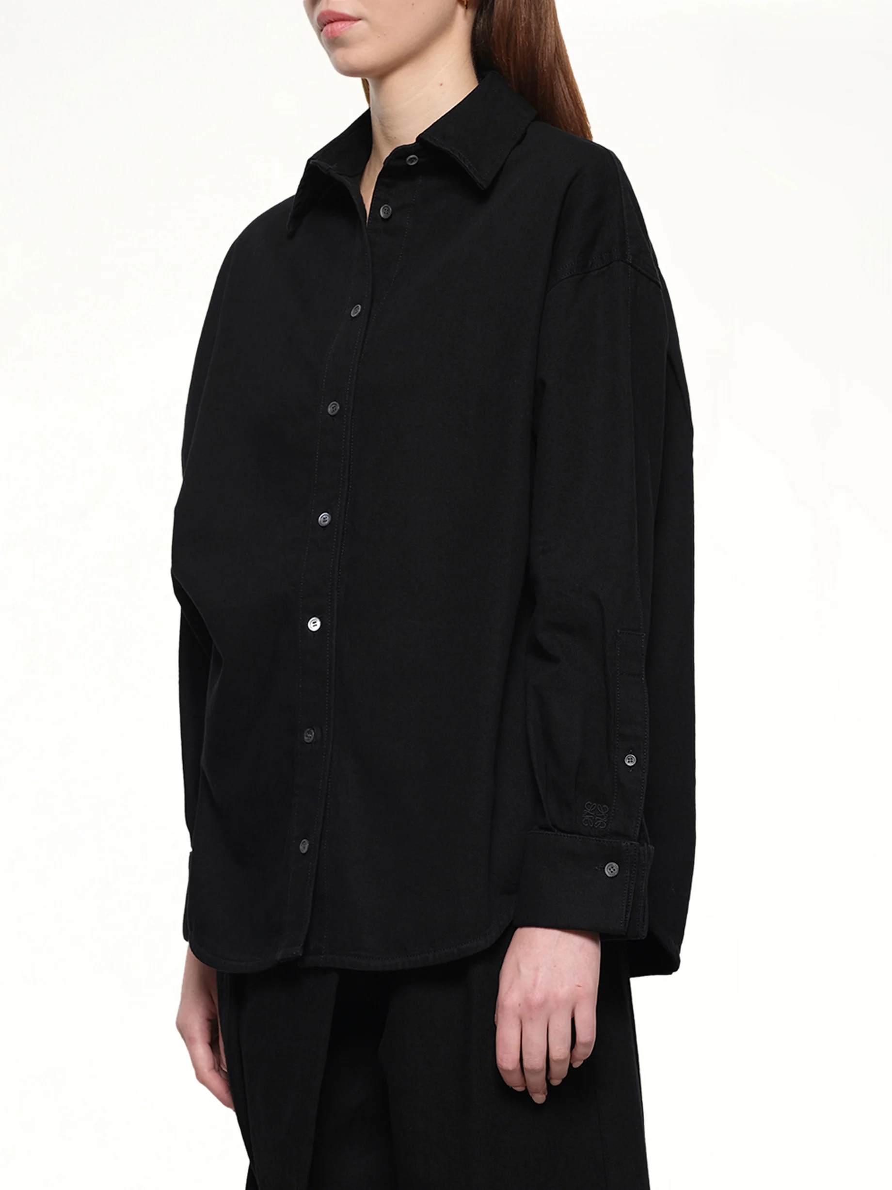 Wrap Shirt in Black - Image 3