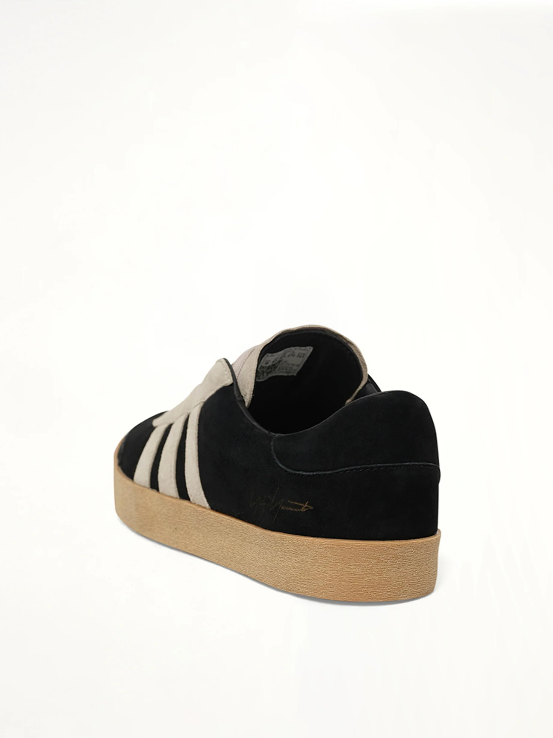 Y-3 Gazelle in Black/Off White - Image 3