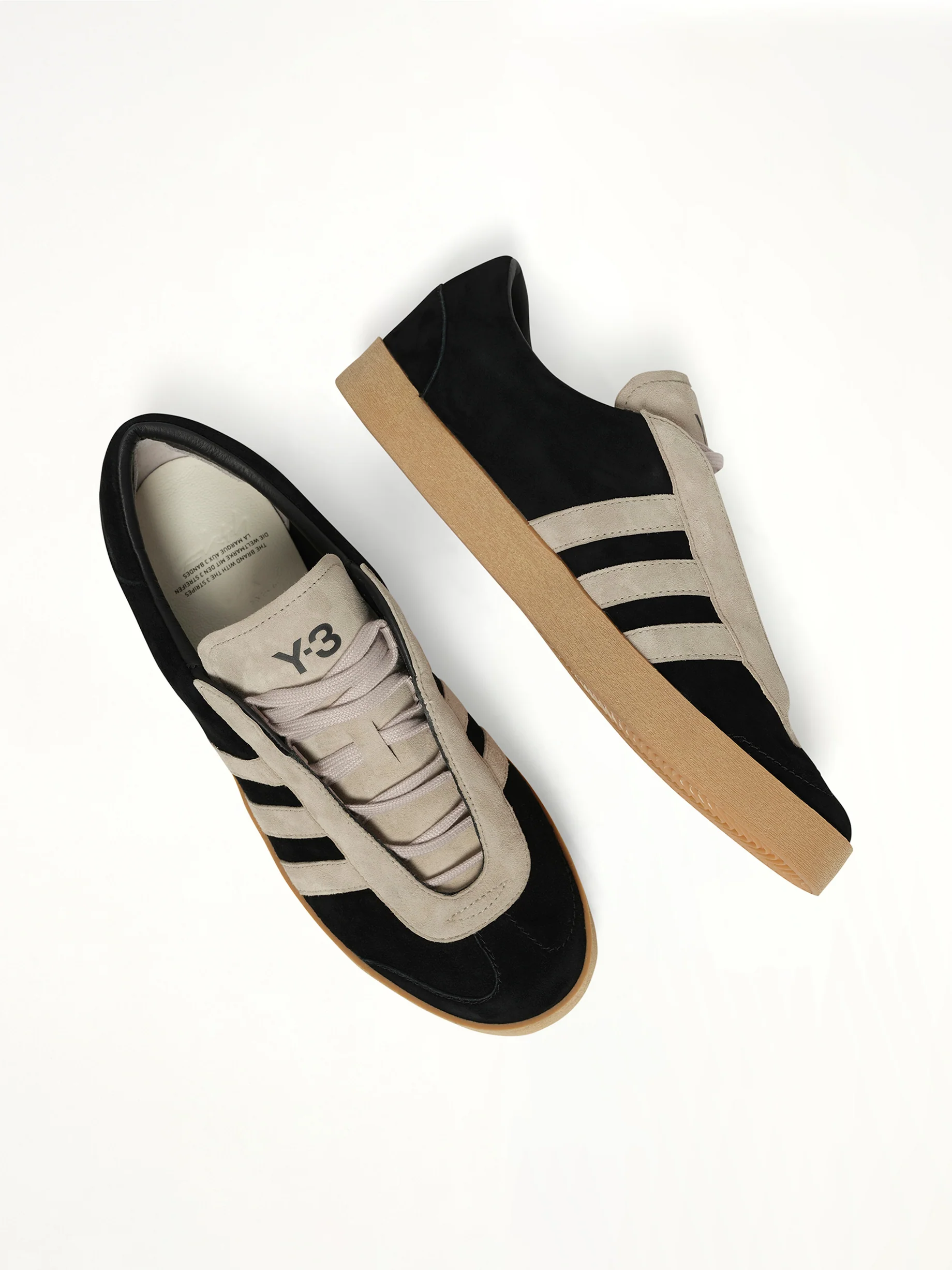 Y-3 Gazelle in Black/Off White - Image 4