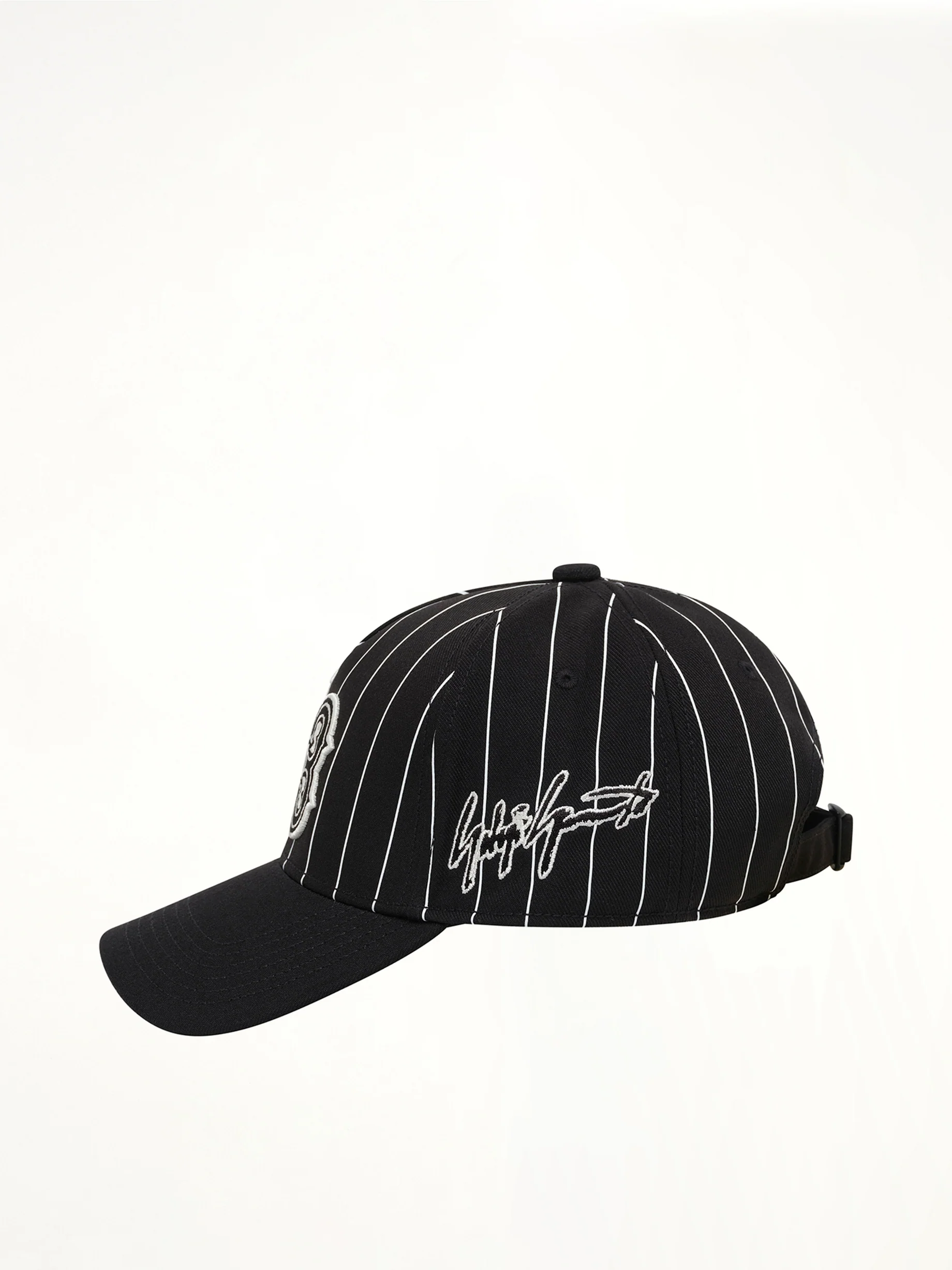Y-3 Pinstripe Cap in Black - Image 2