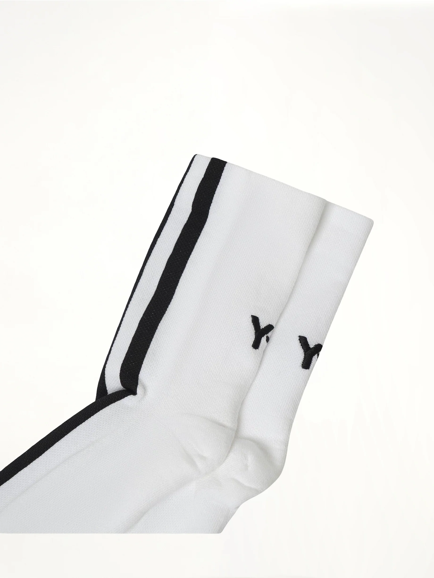 Y-3 Stripe Socks in White - Image 3