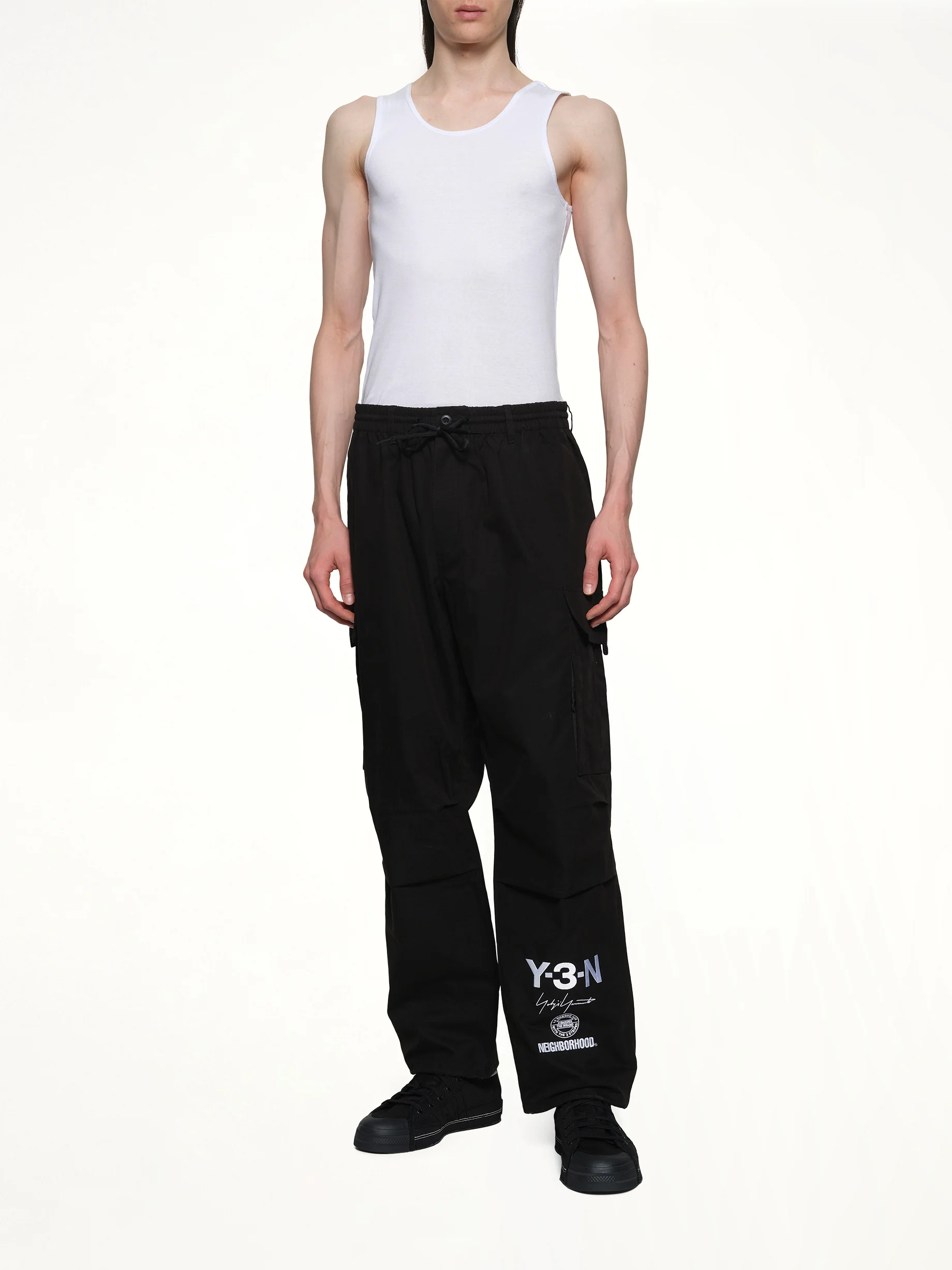 Y-3 X NBHD Cargo Pants in Black - Image 4