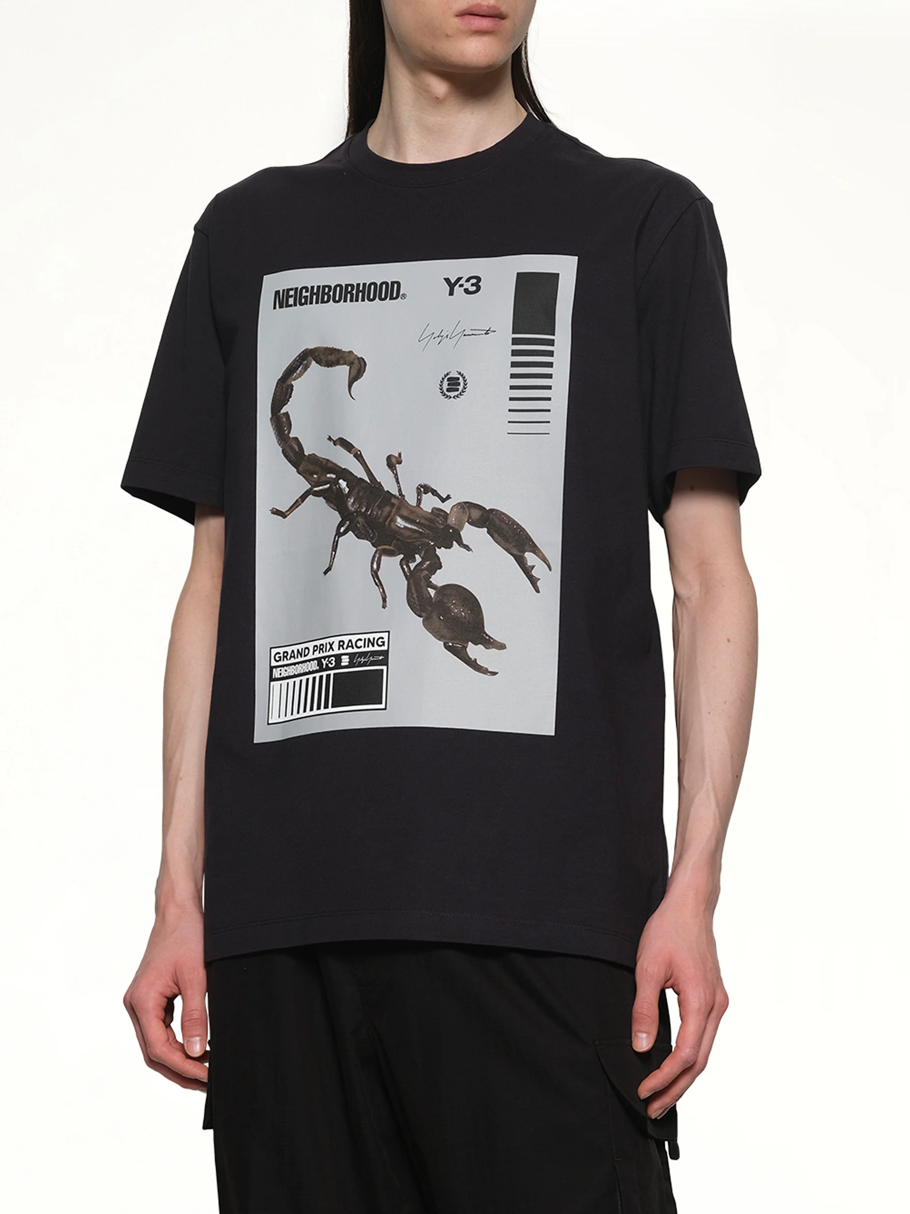 Y-3 X NBHD Graphic T-Shirt in Black/Granite - Image 6