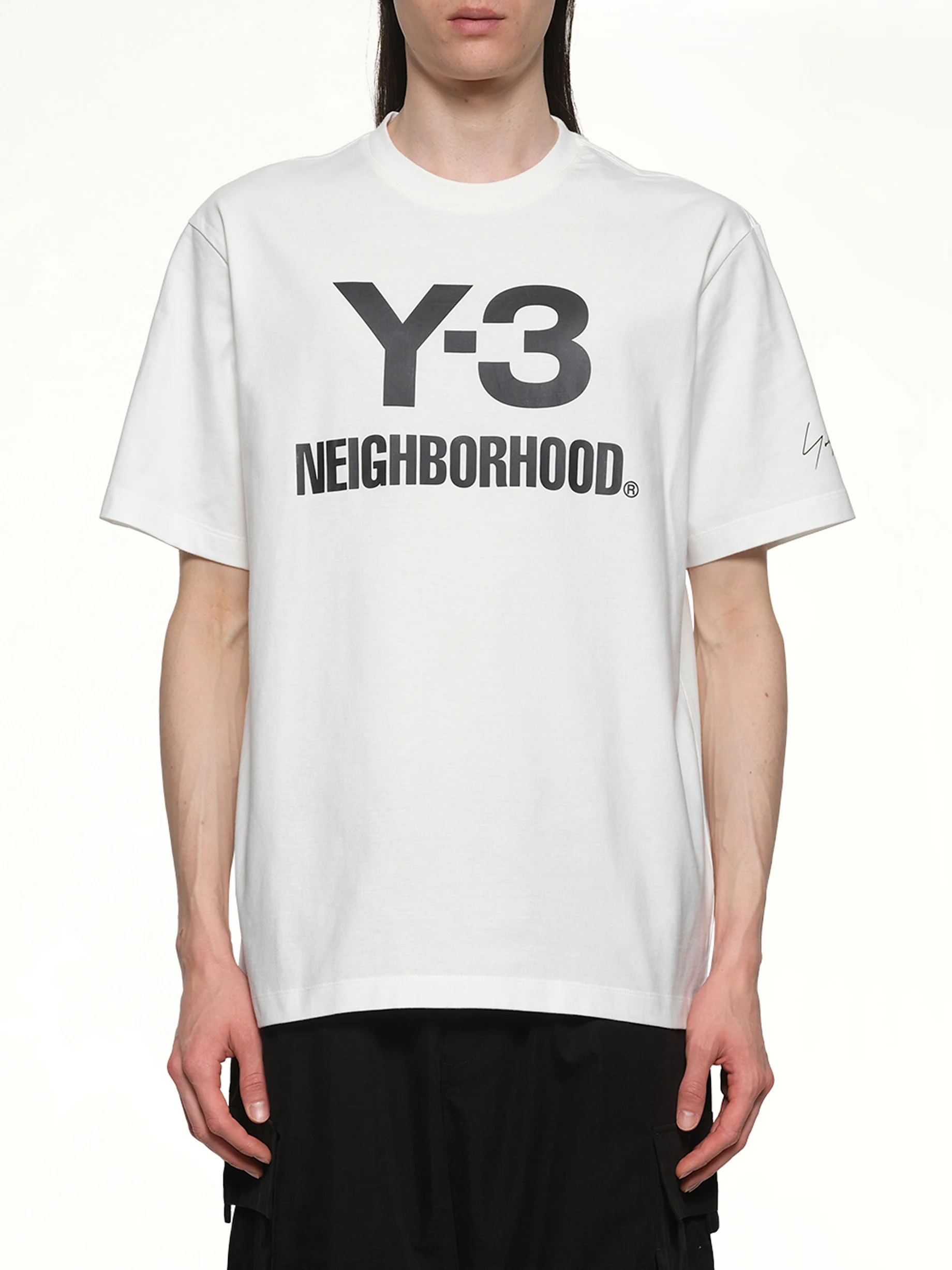 Y-3 X NBHD Logo T-Shirt in White