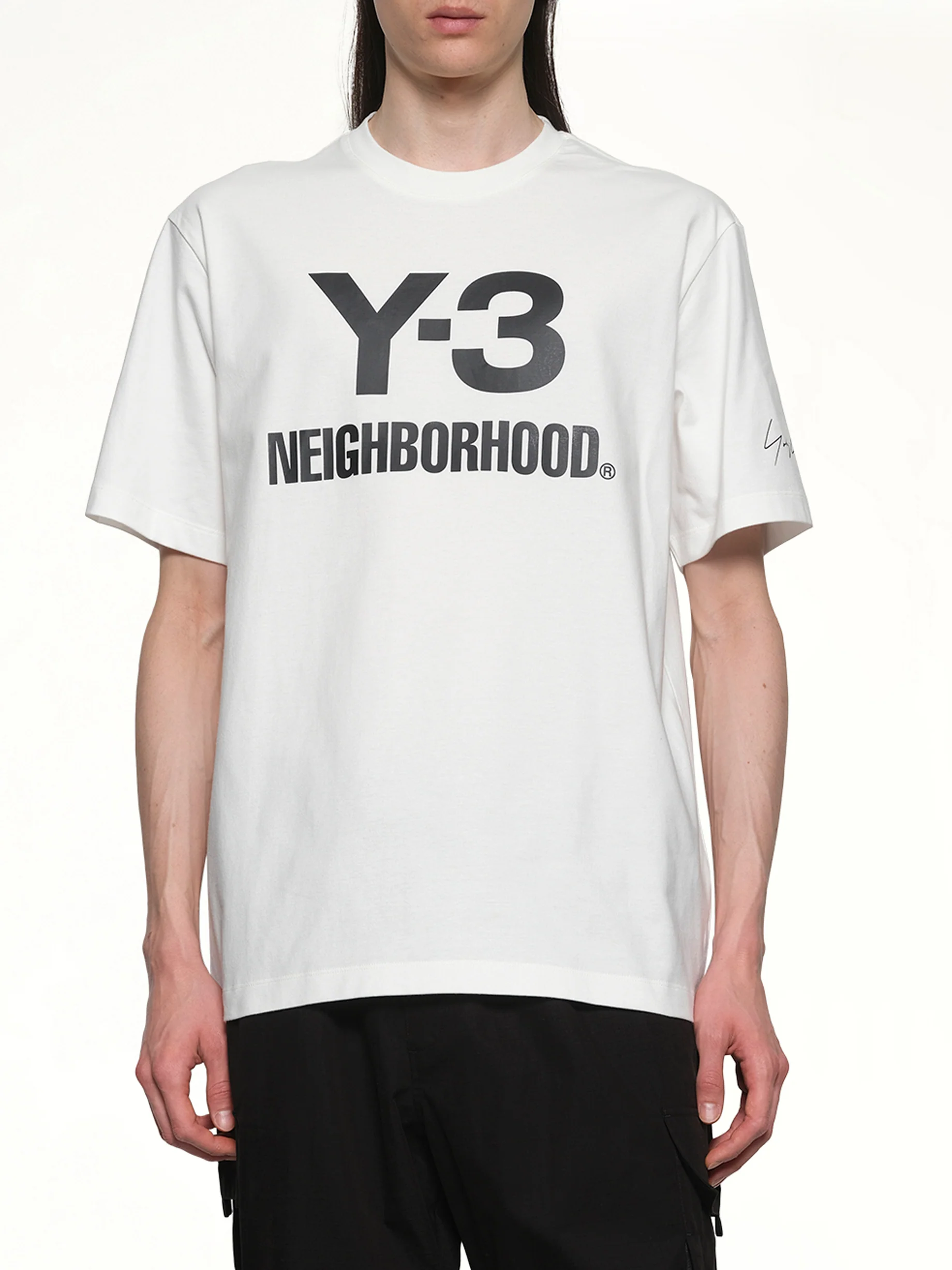 Y-3 X NBHD Logo T-Shirt in White - Image 6