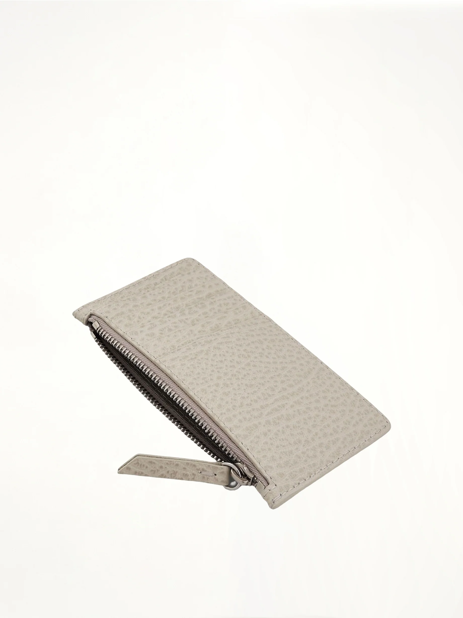 Zip Credit Card Holder in Grey - Image 3