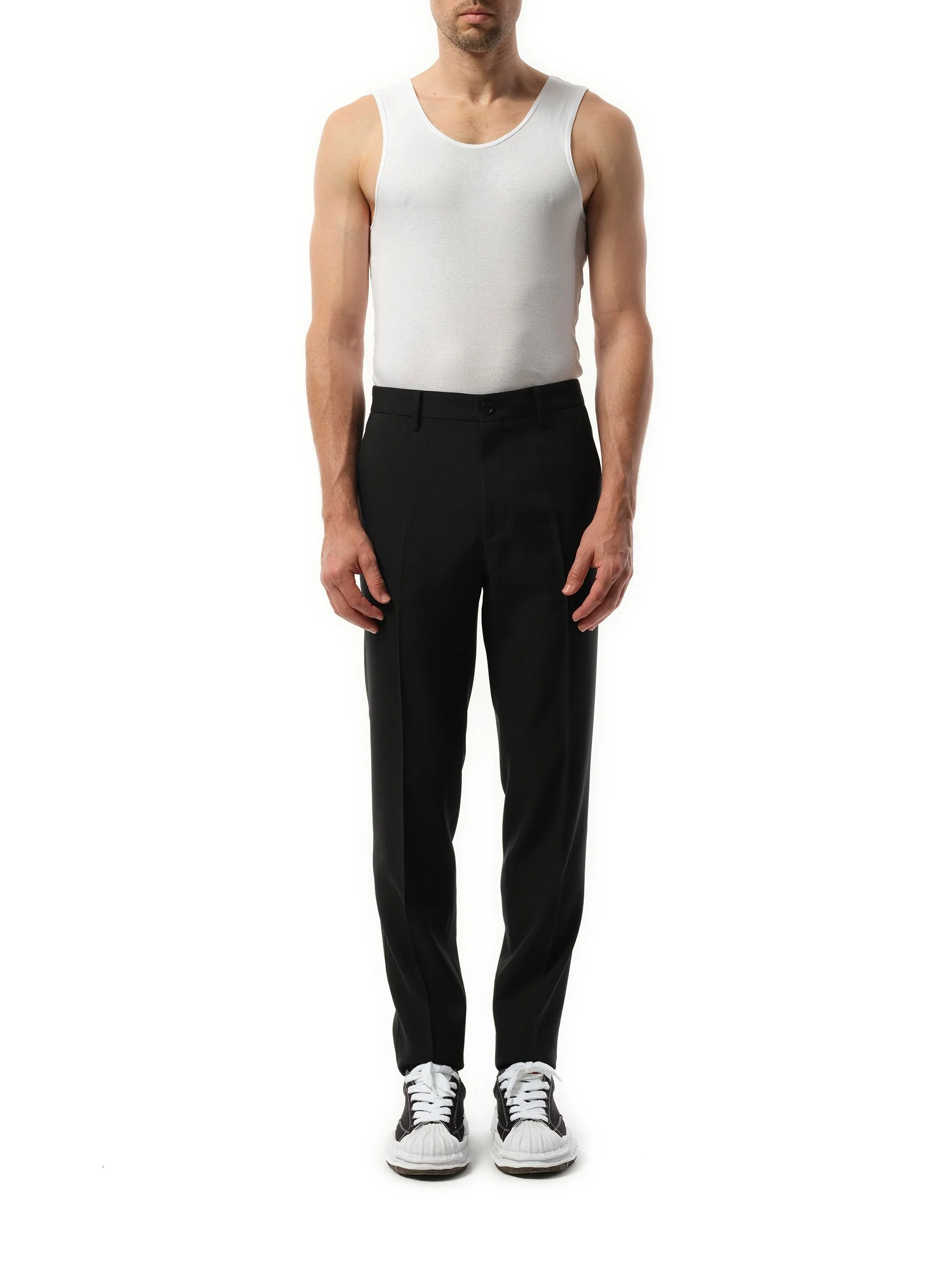 Zip Detail Casual Pants in Black - Image 4