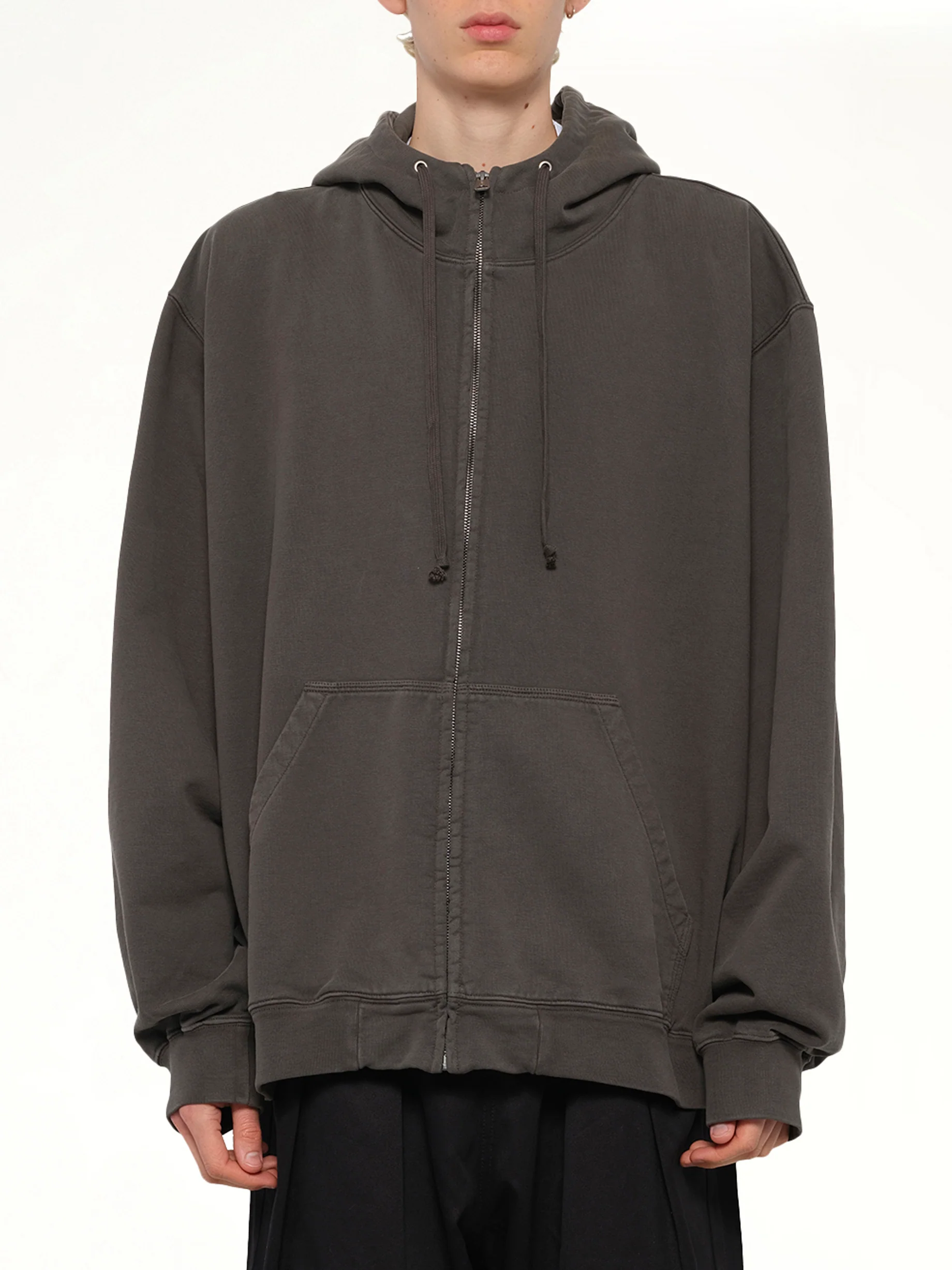 Zip Hoodie in Mink