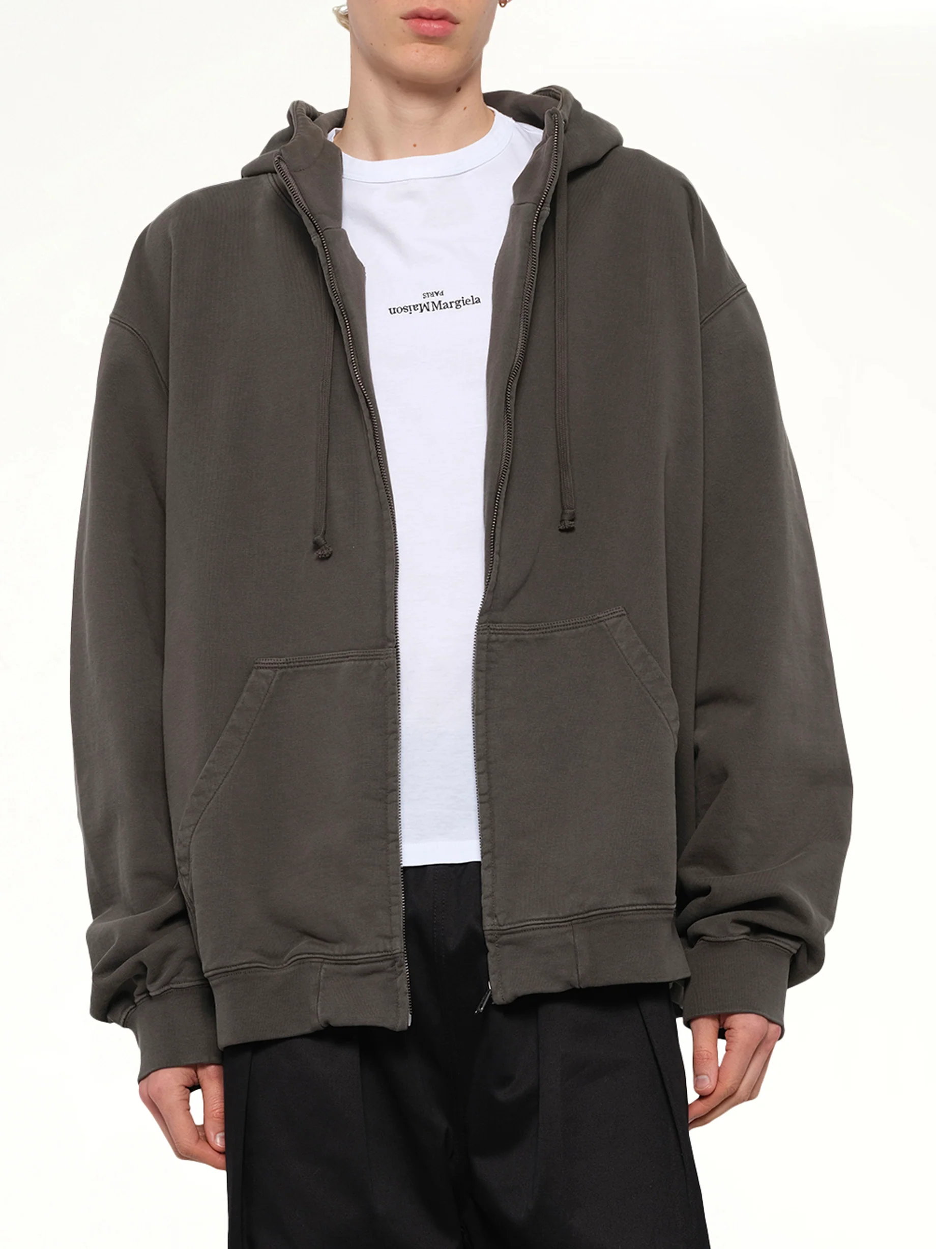 Zip Hoodie in Mink - Image 6