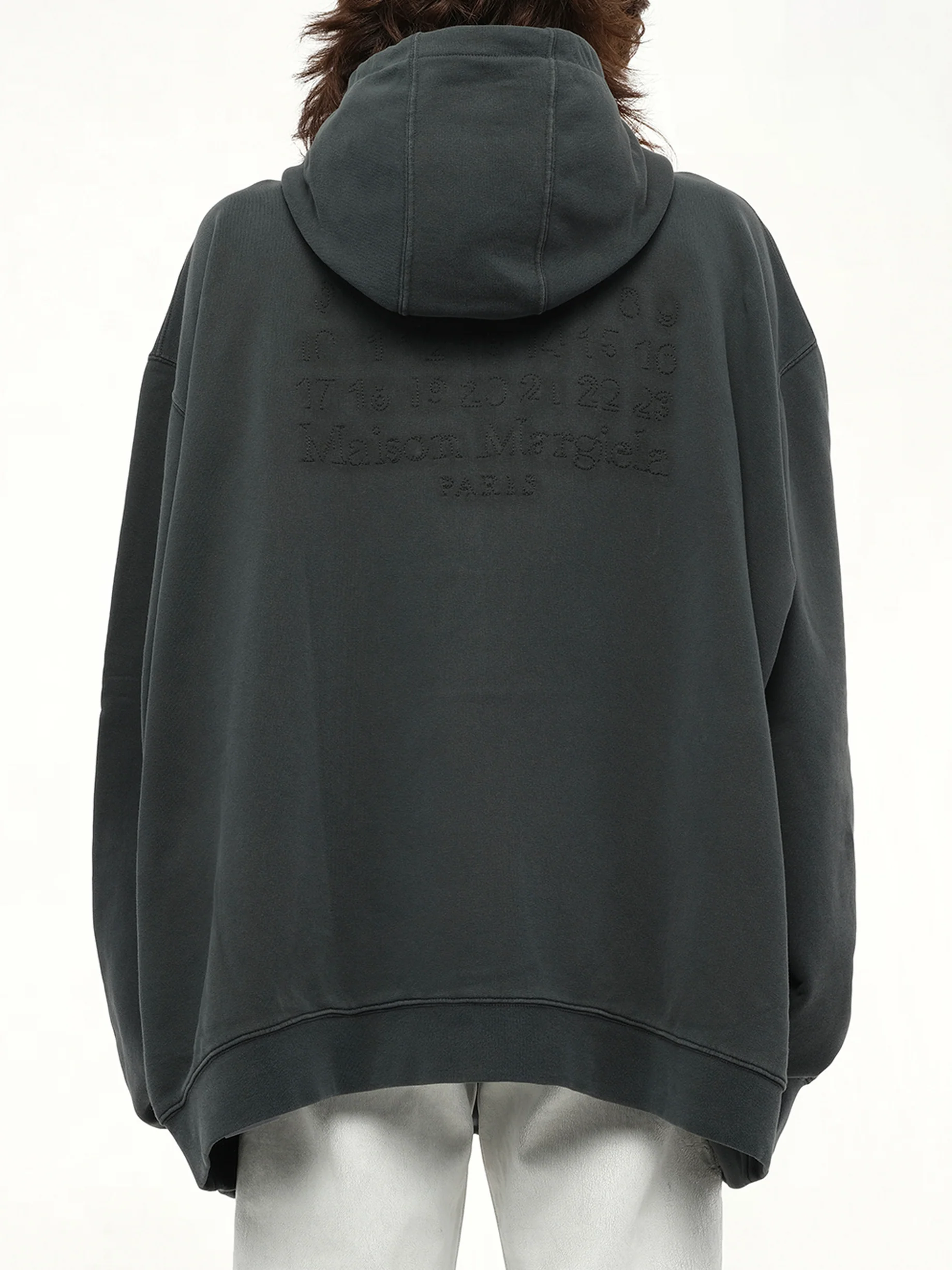 Zip Sweat Jacket in Washed Black - Image 5