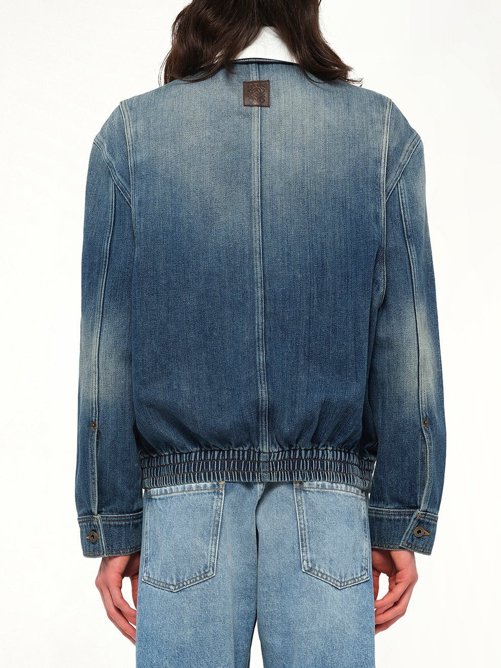 Zip-Up Denim Jacket in Blue - Image 5