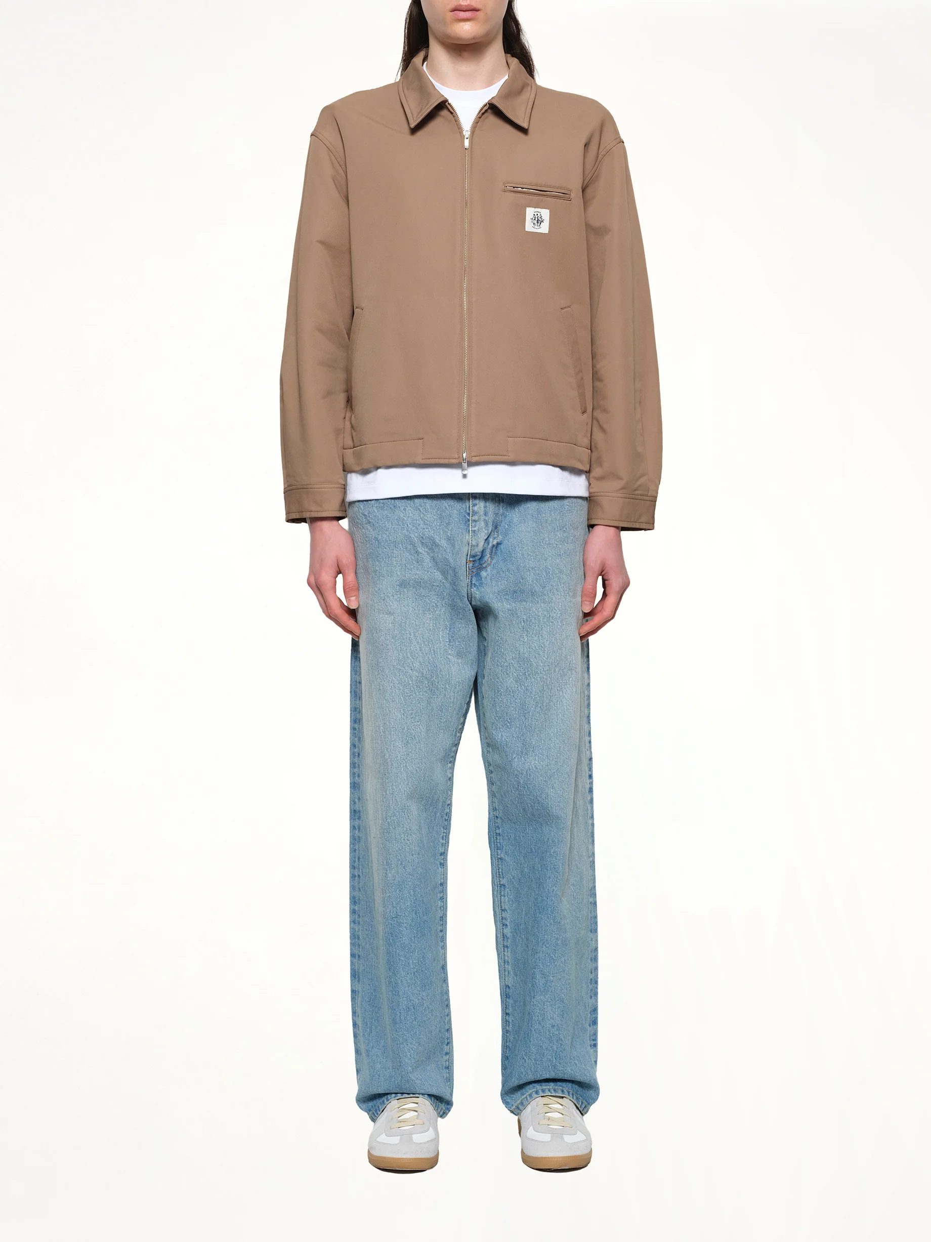 Zip Up Jacket in Khaki - Image 7