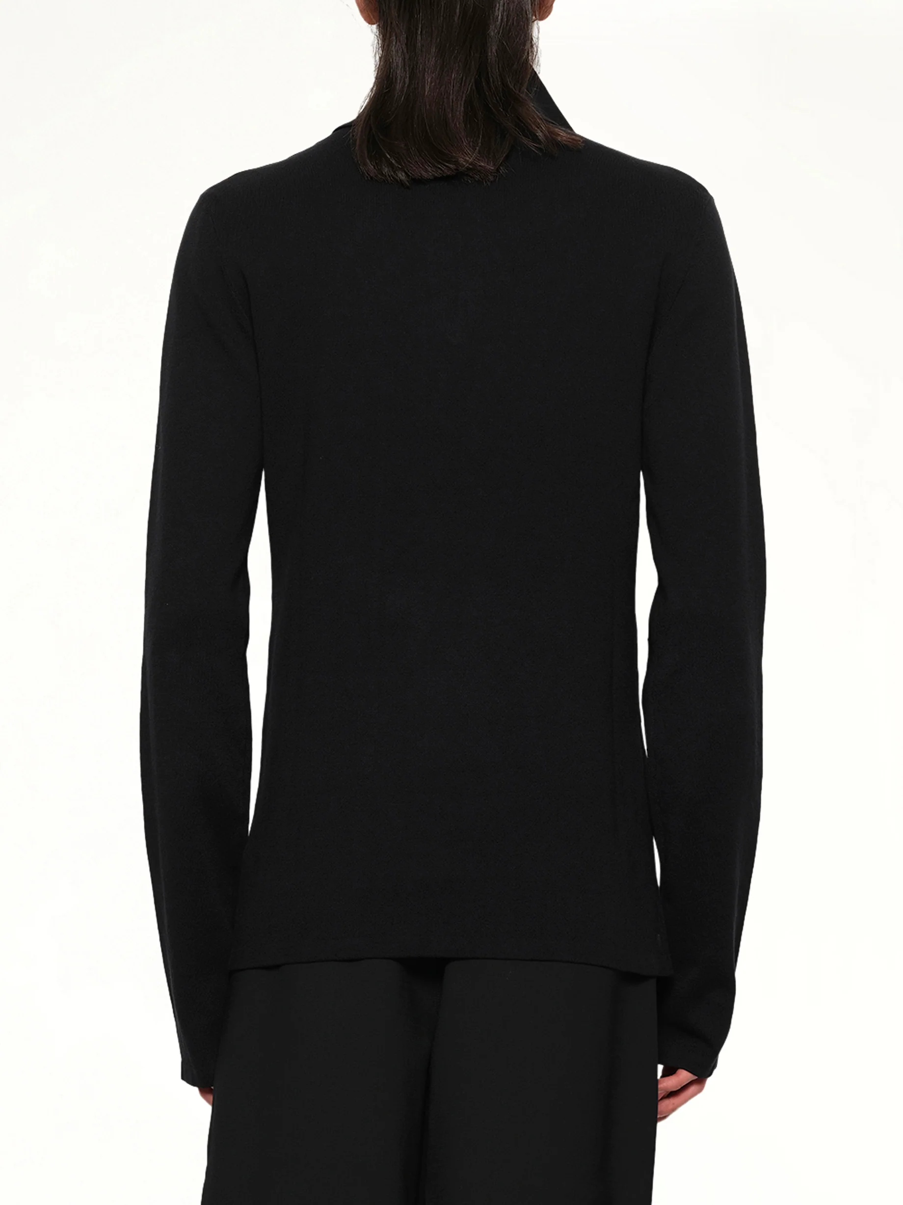 Zip Up Turtle Neck in Black - Image 5